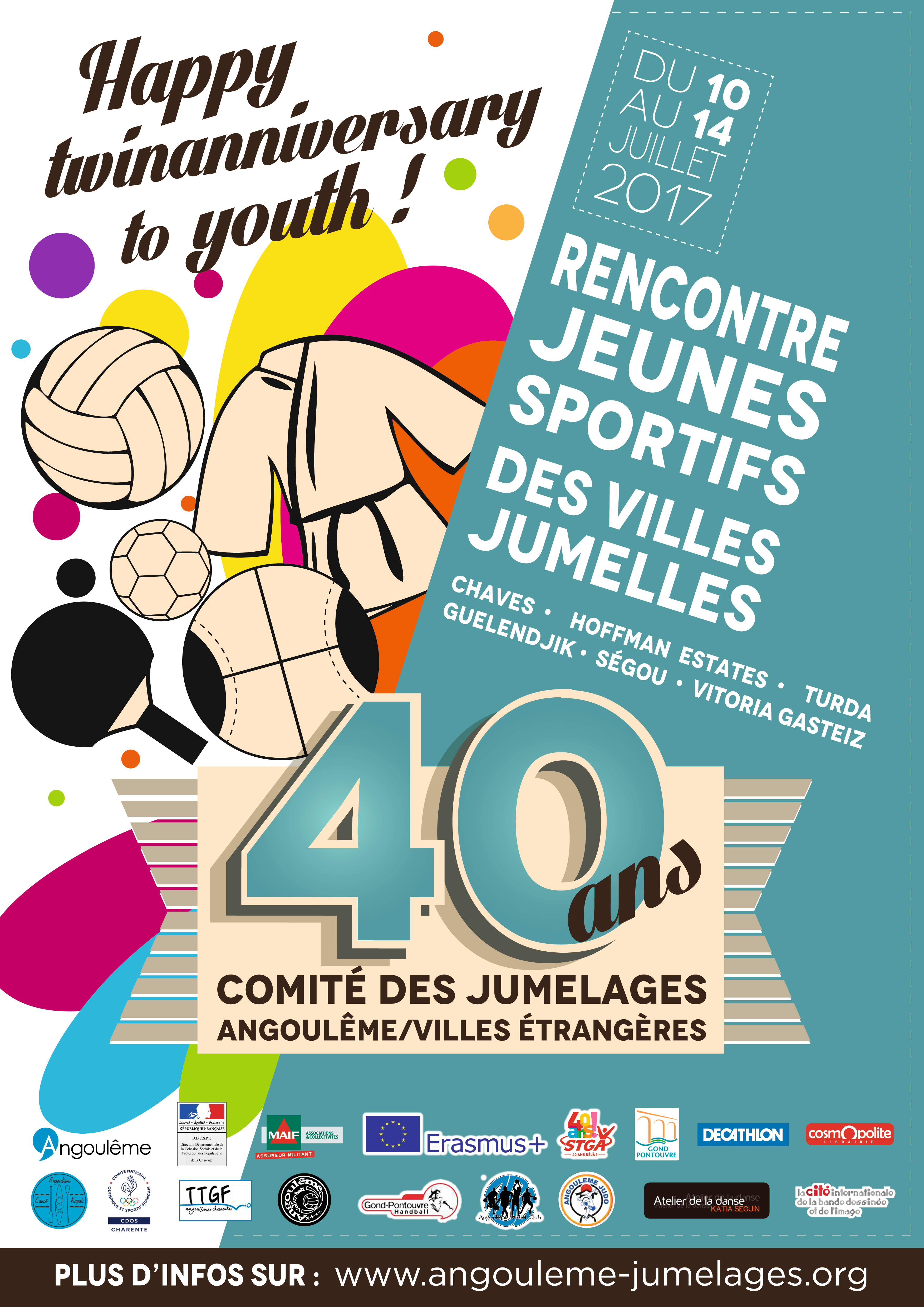 Le jumelage fête ses 40 ans : Happy twinanniversary to youth!
